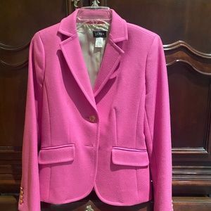 PINK! J Crew 100% Wool Blazer EUC